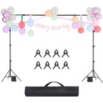 Mophorn - support de toile de fond r�glable 7 x 10 pieds, portable avec 3 barres transversales, support ...