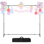 Mophorn support de toile de fond r�glable 7 x 10 pieds avec roulettes, support robuste et mobile pour ...
