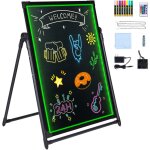 Mophorn - tableau d'�criture de messages led, tableau noir effa�able �clair� de 32 'x 24', tableau de ...