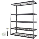 Mophorn - tag�res de rangement, 5 niveaux r�glables, capacit� de 2000 livres, �tag�res de garage robustes, ...