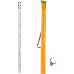Mophorn tige de nivellement en aluminium, tige de mesure t�lescopique � 3 sections de 9 pieds, tige de ...