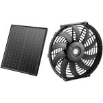 Mophorn ventilateur de pignon extracteur d'air de grenier solaire de 30 cm avec thermostat r�glable et ...