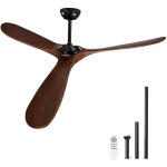 Mophorn ? ventilateur de plafond 72 pouces ? 3 pales en bois massif ? moteur cc r�versible silencieux ...