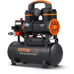 Mophorn - vevor compresseur a air silencieux 8 l reservoir compresseur deair sans huile 900 w 1, 2 cv ...