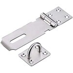 Moraillon de cadenas en acier inoxydable, heavy duty moraillon et agrafe avec vis, fermoir de porte verrou ...