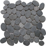 Mosaique galet scie gris 1 plaque 30 x 30 cm casa linea