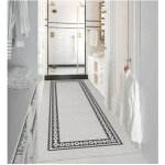 Mosa�que hexagonale 2, 6x2, 2 cm motif fado noir et blanc ? trame nylon 33, 3x33, 3 cm ? finition satin�e ...