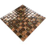 Ilcom - mosa�que de verre sur maille pour salle de bain ou cuisine 30 cm x 30 cm - gold brown