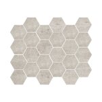 Mosa�que de verre sur maille pour salle de bain ou cuisine 43. 5cm x 34. 5cm - taupe stone light matt ...