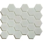 Mosa�que de verre sur maille pour salle de bain ou cuisine 43. 5cm x 34. 5cm - white garden