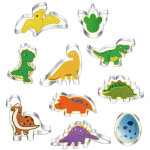 Moule � biscuits dinosaure en acier inoxydable (10 pi�ces)