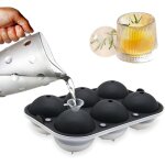 Moule � gla�ons boule, moule � gla�ons rond avec entonnoir - 6 grandes boules � gla�ons 2. 5in(6. 35cm), ...