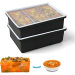 Moules � gla�ons silicone avec couvercle (lot 2), 6 portions 250 ml. d�moulage facile, pour soupes, sauces, ...