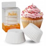 Moules � muffins 50x32mm decora blanc 75 pi�ces