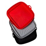 Moule silicone air fryer, 3 pi�ces moule panier friteuse � air chaud r�utilisable airfryer plat carr� ...