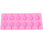 Moule � sucettes rond en silicone pour bonbons et chocolat - 12 cavit�s