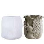 Moule � vases en r�sine - forme en silicone pour cr�ation lapin l�gume de p�ques, moule pour couler des ...