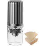 Moulin � caf� �lectrique avec 100 filtres � caf�, broyeur � grains de caf� conique compact automatique ...