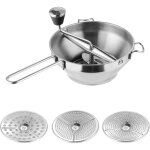 Moulin � pur�e avec 3 tamis ? moulin � pur�e pour soupe, confiture, bouillie, sauce, presse, passoire ...