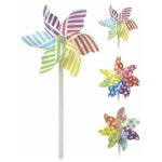 Moulin � vent multicolore 22cm� 55cm