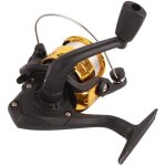 Moulinet de p�che l�ger en plastique pour eau douce, accessoire de p�che rotatif (jaune)