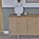 Moulure murale d�corative en bois perla 11 - 1, 1 x 100 cm - brut sans peinture - cimaise - plinthe - ...