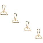 Mousqueton 4 pi�ces avec mousqueton pivotant, porte - cl�s or, mousqueton anneau d pour portefeuille, ...
