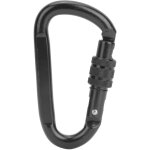 Mousqueton en acier carbone 30kn pour escalade et alpinisme, boucle de s�curit� � verrou principal