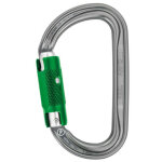 Mousqueton asymtrique lger am'd pin - lock petzl m34a - x 1 - gris clair - pin - lock