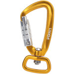 Mousqueton � verrouillage automatique fond carr� rotation 360� pour attaches chien hamac sac � dos jaune ...