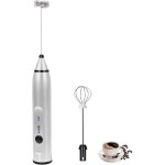 Mousseur  lait, mousseur  caf portable, mousseur lectrique rechargeable avec 2 fouets en acier inoxydable, ...
