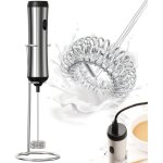 Mousseur � lait - mousseur � lait �lectrique rechargeable en acier inoxydable, 15 - 20s, puissant 19 ...