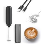 Mousseur � lait �lectrique, mousseur de lait rechargeable usb et mini pour caf� / caf� au lait / cappuccino ...
