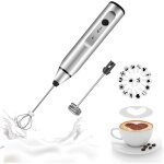 Mousseur � lait � main rechargeable fouet � caf� avec pochoirs d'art m�langeur � caf� pour cappuccino ...