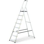 Monmobilierdesign ? escabeau professionnel aluminium 8 marches ? plateforme 25x26cm ? antid�rapant ? ...