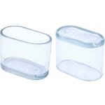 Mowze - 20 piece embouts de pieds de chaise ovales transparents en pvc souple pour pieds de chaise et ...