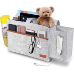 Mowze - poche de lit, sac de rangement de chevet mit botes � mouchoirs pour t�l�commande, tablette, cable ...