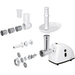 Mpm mmm - 06 hachoir lectrique  viande avec poussoir  saucisses 3 disques de coupe 720w blanc