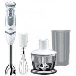 Mq 5235 wh minipimer 5 mixeur plongeant 1000w avec hachoir, gobelet doseur et fouet. - braun