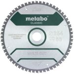 Metabo ? lame de scie circulaire 254x30 mm ? 60 dents pour bois dur et aluminium ? couper sans �clat ...
