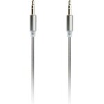 Cable audio jack mm 3. 5mm 1. 5m tresse argent Cable audio jack mm 3. 5mm 1. 5m tresse argent