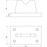 Mw tools - bloc en v presses d'atelier 15 t 170 x 100 x 90mm pbl15t