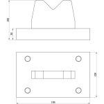 Mw tools - bloc en v presses d'atelier 20 t 195 x 120 x 105mm pbl20t