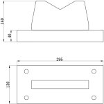 Mw tools - bloc en v presses d'atelier 75 t 295 x 130 x 140mm pbl75t