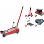 Mw tools - cric rouleur mont�e rapide 3t avec chandelles, chariot et tabouret d'atelier catm300t set ...