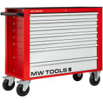 Mw tools ? servante d'atelier roulante 7 tiroirs rouge et gris ? dimensions 1055x470x960 mm ? verrouillage ...