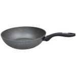 Mythos wok 28 cm en aluminium gris