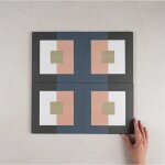 Nais - carrelage imitation carreaux de ciment bauhome 20x20 punkt cold (1m�) - les carreaux de jean