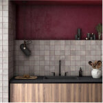 Nais - fa�ence effet zellige argile 10x10 (0, 5m2) concrete - les carreaux de jean