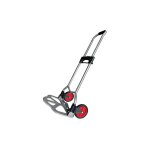 Naizy ? diable pliable chariot de transport 60 kg ? ch�ssis t�lescopique en acier poli ? roues en plastique ...